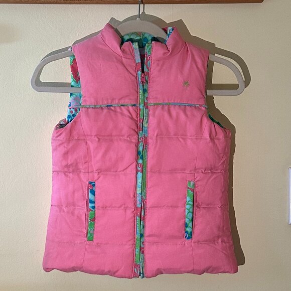 Lilly Pulitzer Reversible Girl's Vest, size 10 - Picture 2 of 6